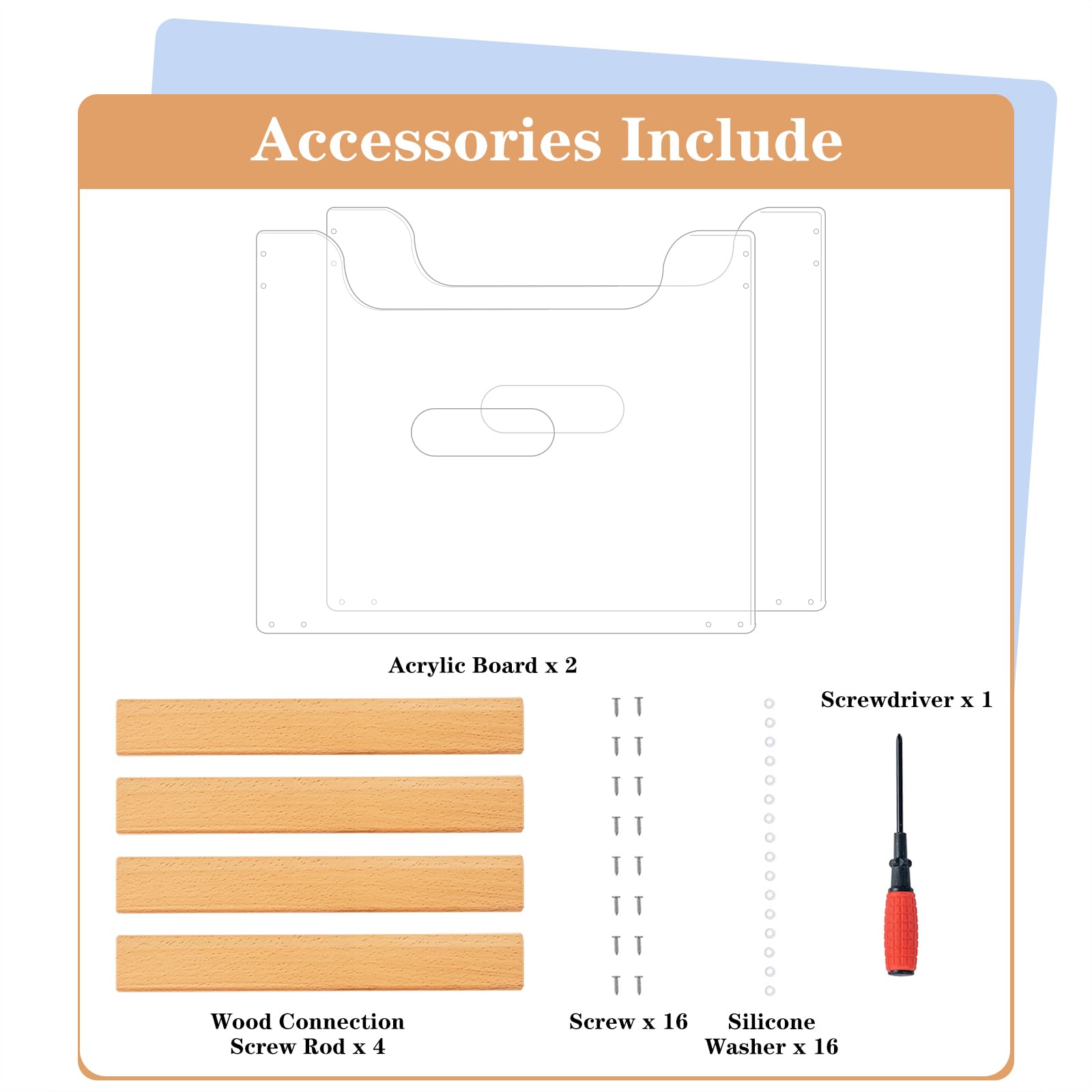 Cadre pour Dossiers Suspendus A4, Organiseur de Dossiers Suspendus en Acrylique et Bois, Transparent Support de Dossiers Suspendus pour la Maison, le Bureau, l'école