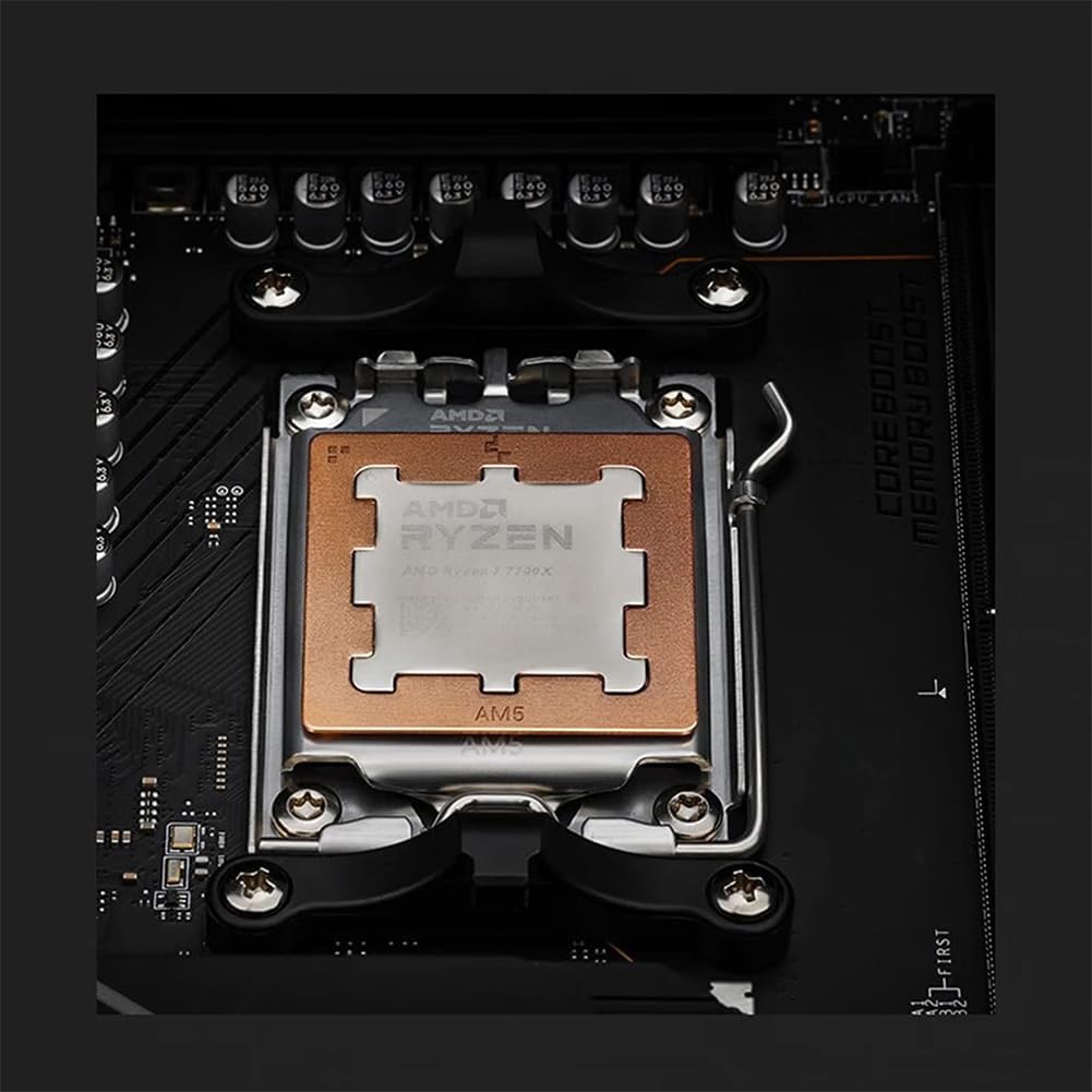 Piastra Anti-piegatura AM5 Con Paratia Per Pasta Termica – In Rame Puro Per CPU AMD, Dissipazione E Protezione - 2