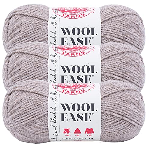 Image of (3 Pack) Lion Brand Yarn Wool-Ease Yarn, Oatmeal