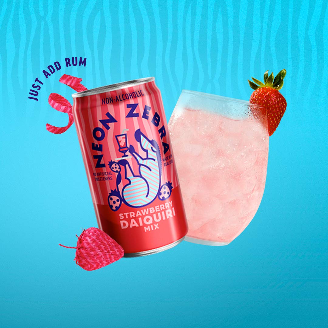 Amazon.com : Neon Zebra, Non-Alcoholic Cocktail Mixer, Strawberry