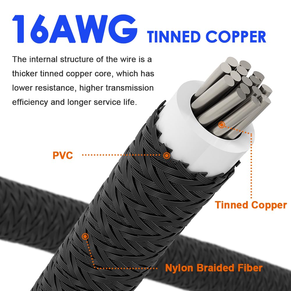 HAAMNING7 16 AWG PCIE 5.0 12VHPWR 600W 3x8 Pin to 16Pin (12+4Pin) 90 Degree Right Angle Supply Adapter Cable for Graphics Card RTX 4090 4080 3090TI 4070Ti (type A) — view 4
