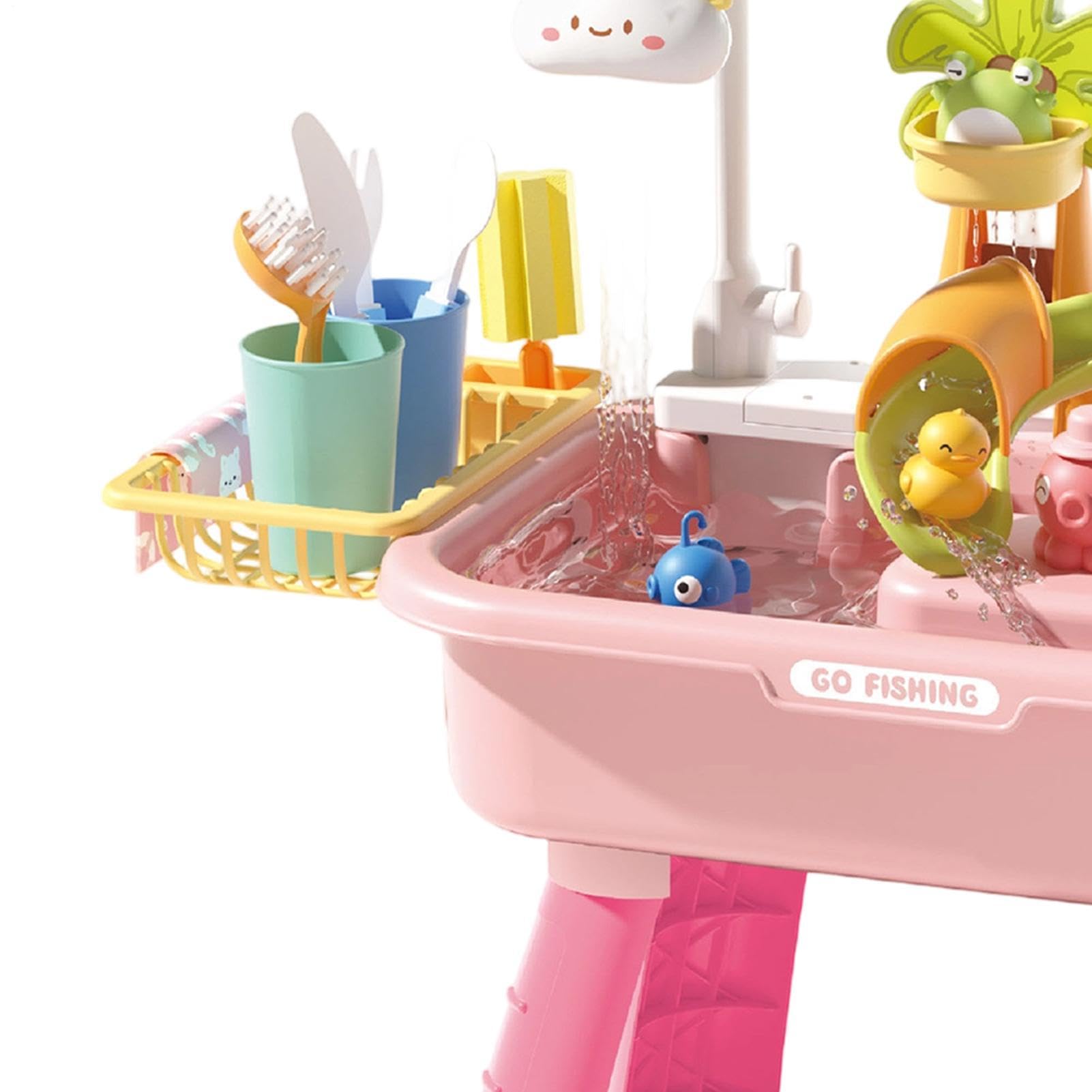 Table d'eau d'extérieur pour - Kit de jeu sensoriel pédagogique - Jouet d'eau pour filles et d'âge préscolaire - Idéal pour jardin, terrasse, camping, maison, salle de bain