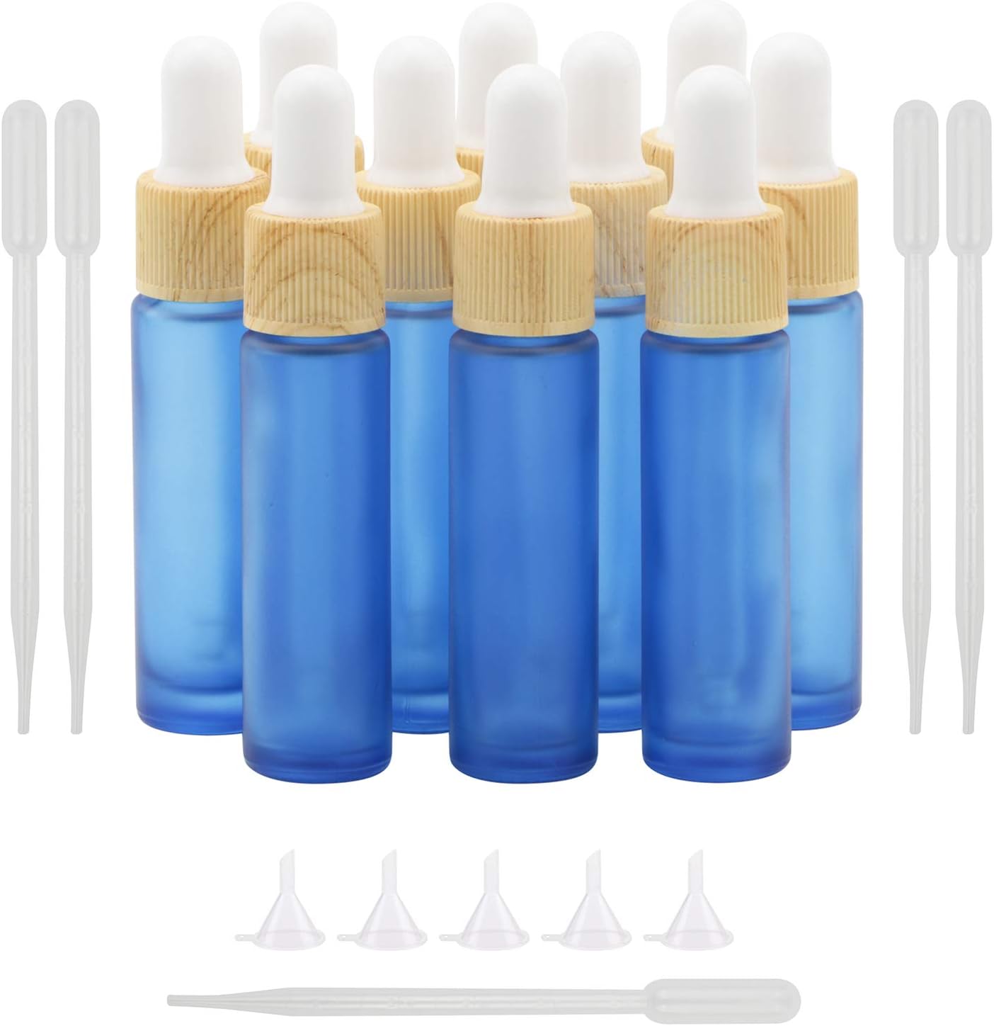 Ellbest 10ml Essential Oil Dropper Glass Bottle 10pcs Colorful Dropper Glass Bottles with Eye Dropper, Reusable Bottle, perfect for Travel, Carrying Outside (Matte Purple) : Industrial & Scientific