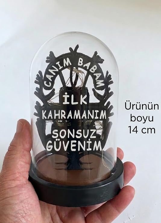 Babalar Günü Hediyesi – Işıklı Fanus - Babalara Özel Hediye