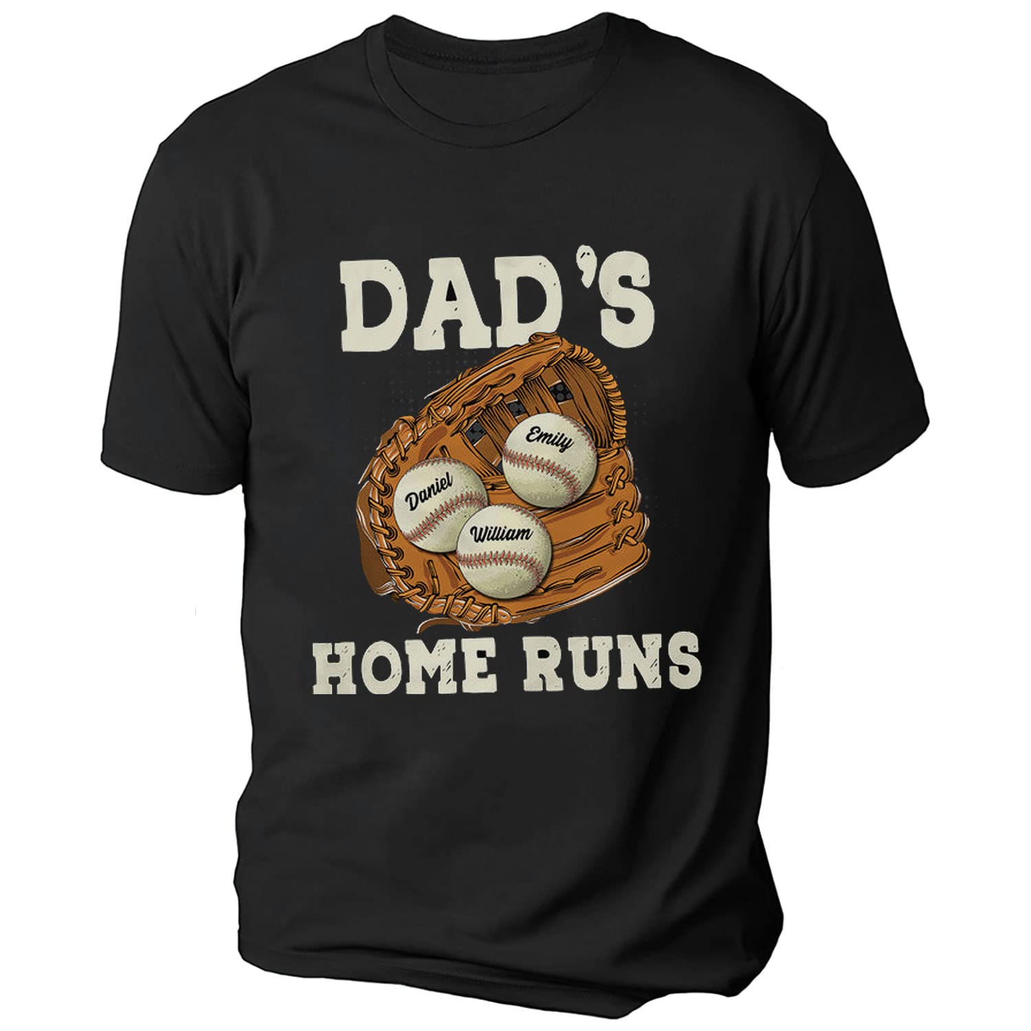 Personalized Baseball Dad Shirt, Custom Dad Baseball T-Shirt, Baseball Dad Gifts, Baseball Lover Gift, Dad's Birthday Present (Style 7)