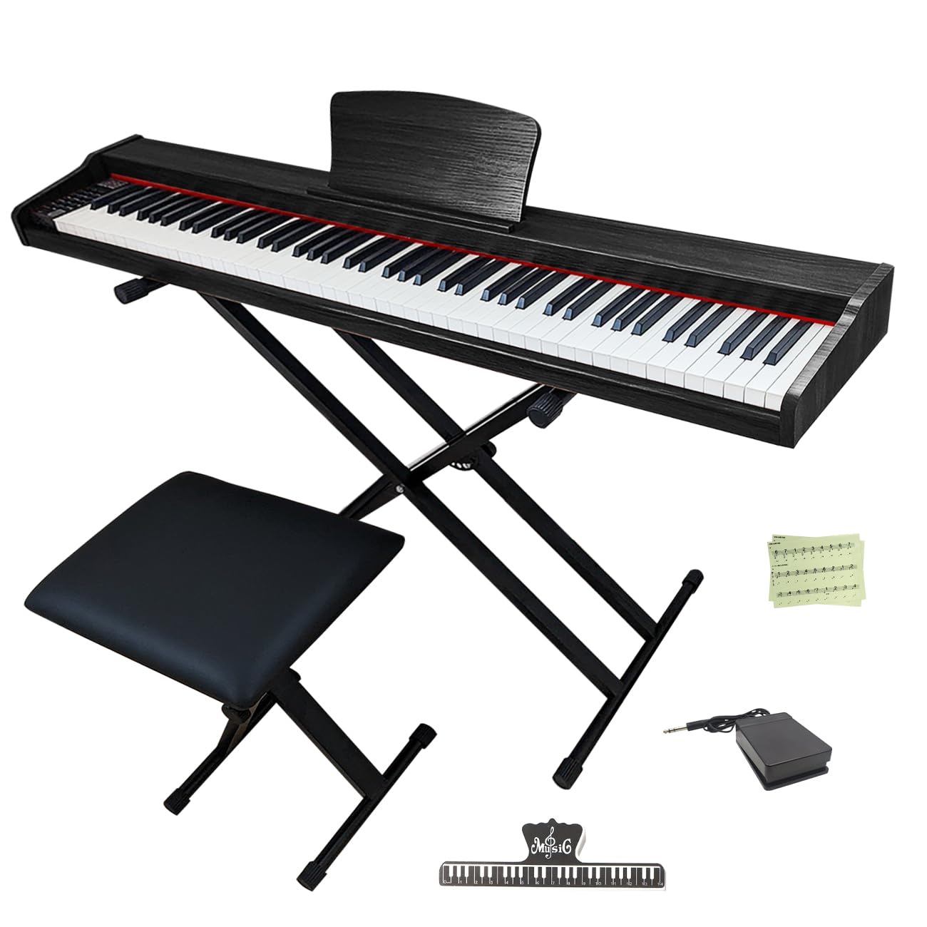 Amazon | 【木製電子ピアノ 3セット 】Longeye ロンアイ 電子ピアノ 88