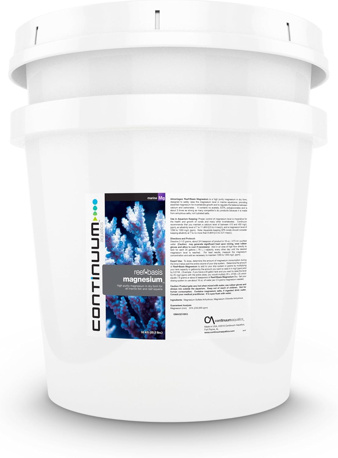 Continuum Reef Basis Magnesium - Powdered Magnesium Supplement for All Marine & Reef Aquariums, 3.2 kg