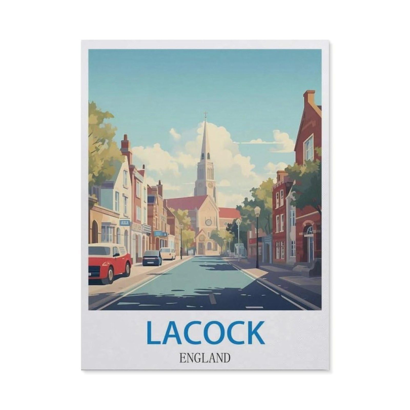 BEAYODKP 5D DIY Full Round Drill Diamond Painting，Lacock England