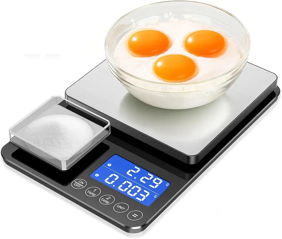 Balança de Cozinha, Balanca Digital de Cozinha Precisao com Leituras Claras, Balanca Comida com Bandeja Dupla, Balança de Cozinha Digital de Indução de Alta Sensibilidade