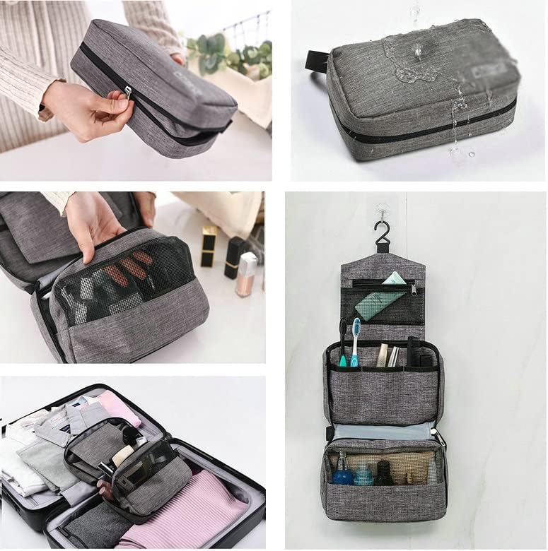 Hanging Travel Toiletry Bag For Men and Women Makeup Cosmetic Beautician Folding Bathroom and Shower Organizer image 5