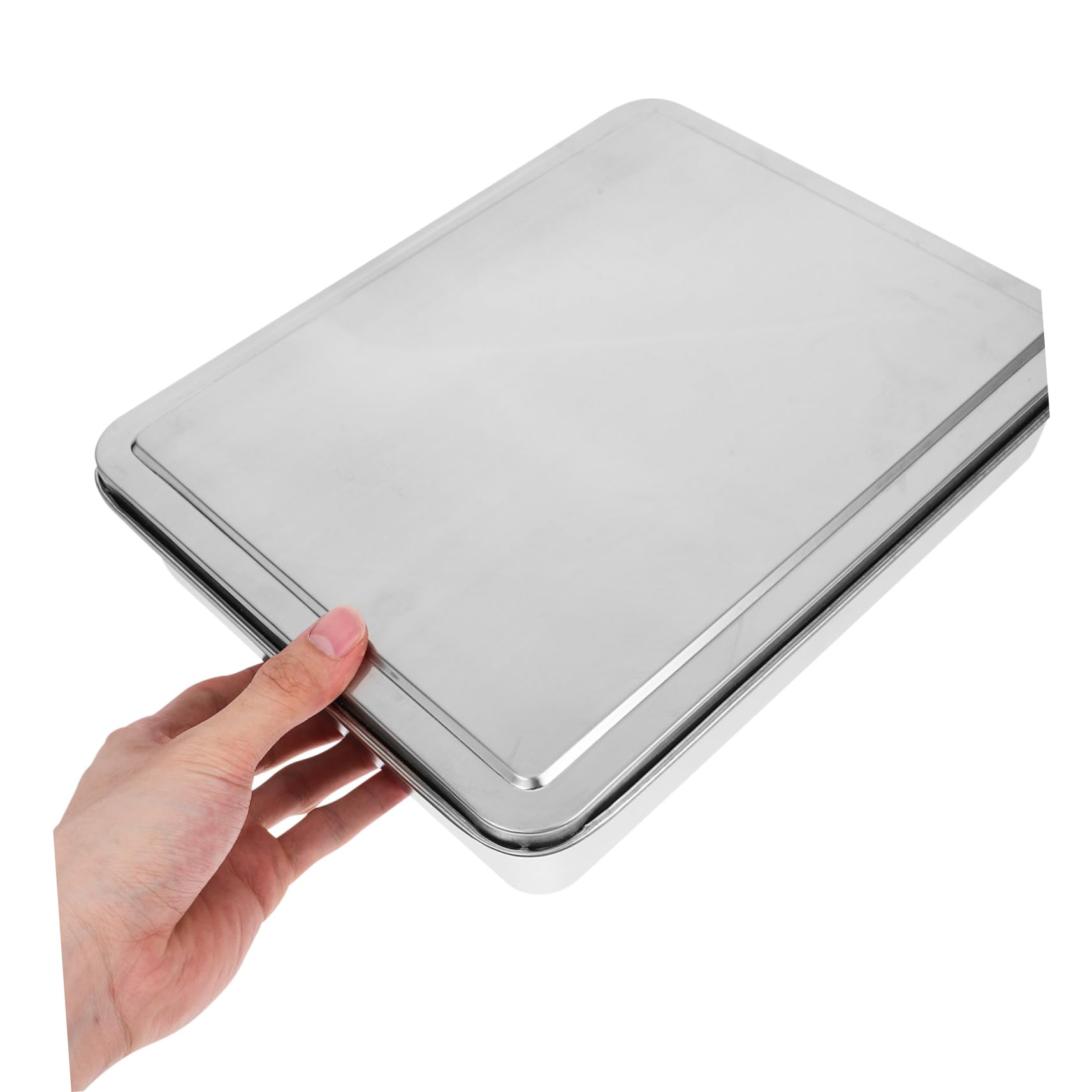 Molde para Pastel de Acero Inoxidable con Gran Capacidad, Bandeja para Horno Rectangular Adecuado para Panadería y Tienda de Pasteles