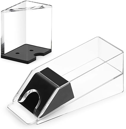 4 Deck Blackjack Shoe and Discard Tray, Clear Acrylic Card Dispenser Blackjack Dealing Shoe Card Dispenser for Playing Cards,Standard Size Poker Deck,Family Game Night