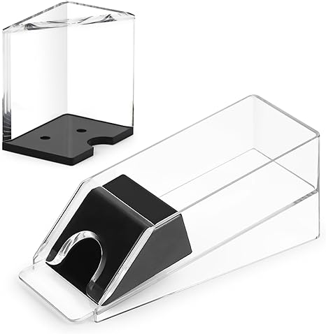4 Deck Blackjack Shoe and Discard Tray, Clear Acrylic Card Dispenser Blackjack Dealing Shoe Card Dispenser for Playing Cards,Standard Size Poker Deck,Family Game Night