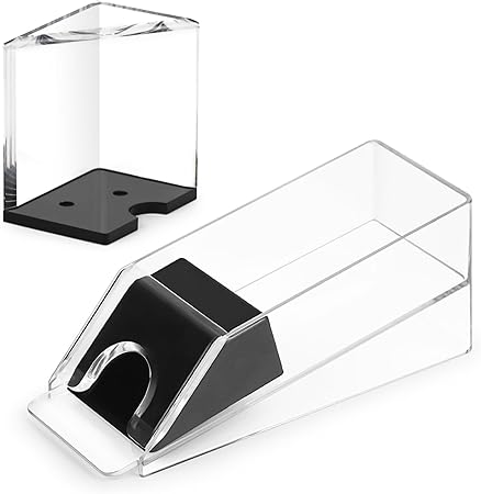4 Deck Blackjack Shoe and Discard Tray, Clear Acrylic Card Dispenser Blackjack Dealing Shoe Card Dispenser for Playing Cards,Standard Size Poker Deck,Family Game Night