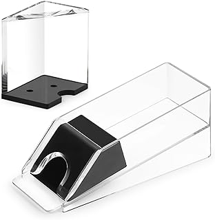 Akamino 4 Deck Blackjack Shoe and Discard Tray, Clear Acrylic Card Dispenser Blackjack Dealing Shoe Card Dispenser for Playing Cards,Standard Size Poker Deck,Family Game Night