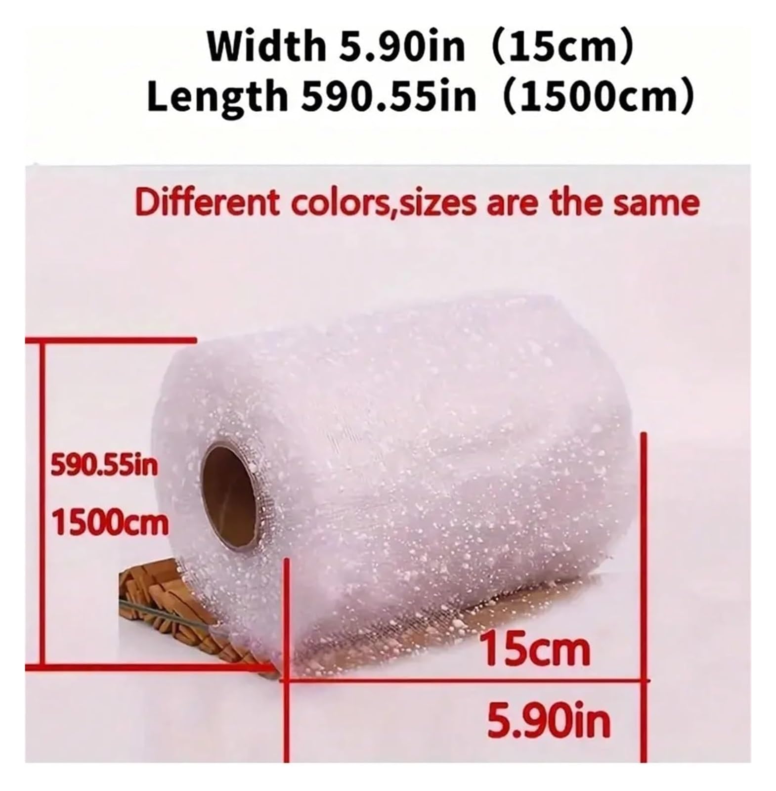 Rotolo di filato a rete in organza | Multicolor 15x1500 cm: Fiori fai da te e Confezioni Regalo(Wit)