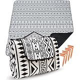 【敷くだけ、ぐんと素敵に】 レジャーシート 厚手 ふかふか 3層構造 民族柄 200×200 cm 大判 キルティング 生地 撥水 洗える | 軽量 コンパクト インナーシート アウトドア キャンプ ピクニック [新登場2025年2月]