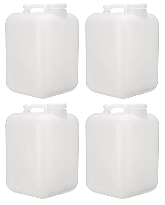 North Mountain Supply Vented Plastic Hedpak, Carboy, Pack of 4, 5 Gallon | Pack of 4, Liquid Storage, BPA-Free, Food Grade, FDA Approved, Vented Cap, For Home Brewing, Kitchen Storage