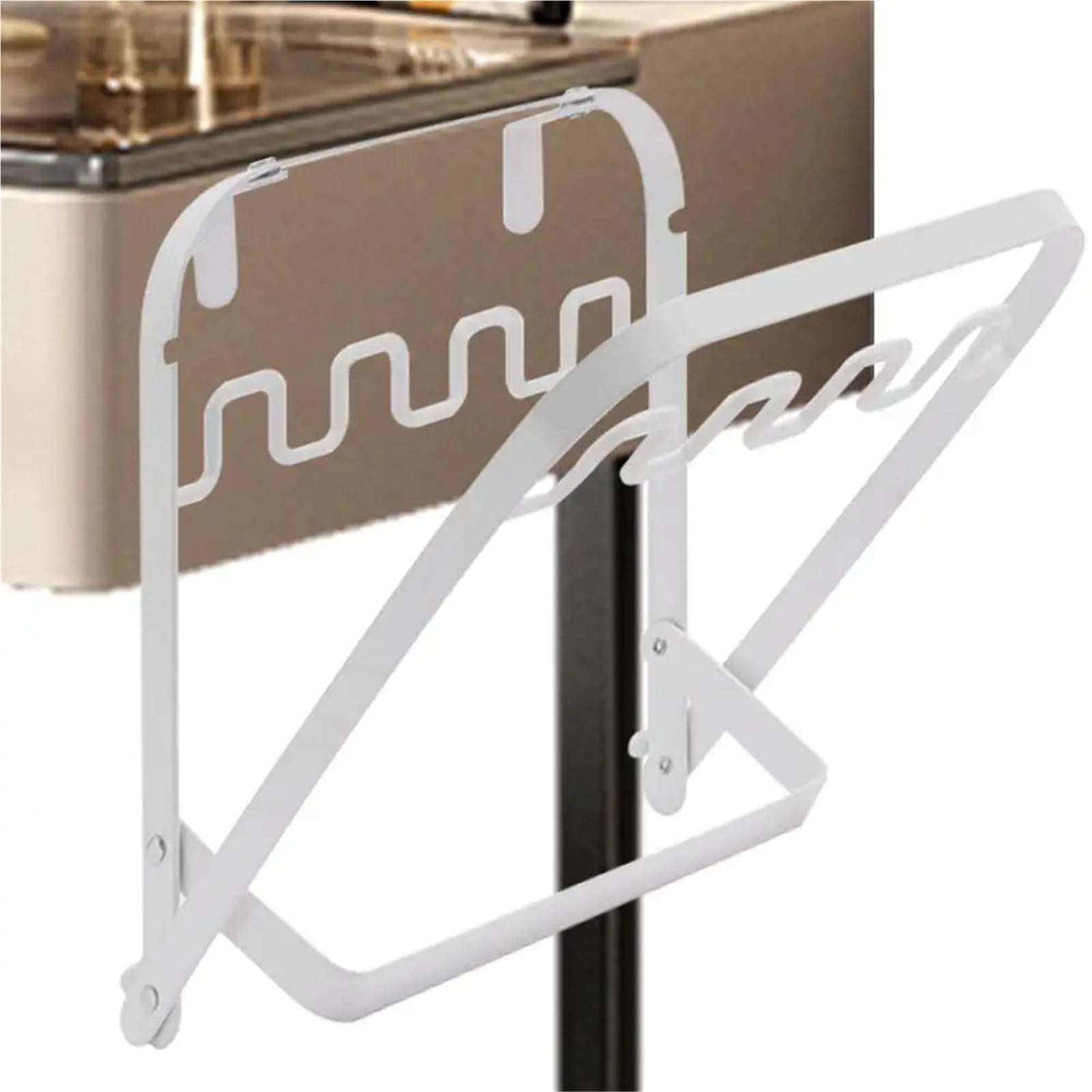 Soporte for Bolsa de Basura, Estante for Plegable Metal, Soporte for, clasificación residuos for el hogar, Cocina, Camping para Bolsas(White)