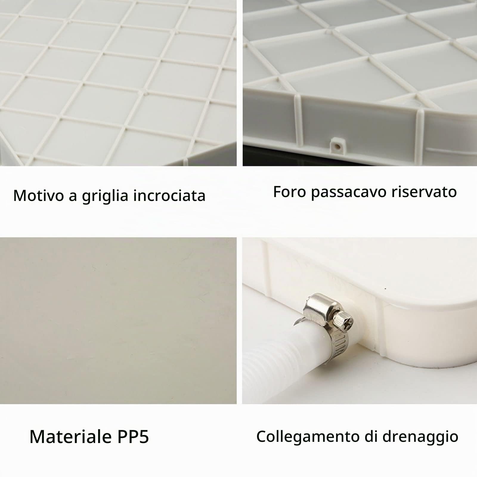 CondizionatoreVassoio di Gocciolamento dell'Acqua del Kit di Scarico Universale per Condizionatore d'Aria con Tubi di Scarico E Kit di Installazione Materiale Pp (Size : 1-2P-2M)