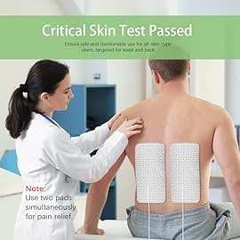 TENS Unit Replacement Pads for Waist and Lower Back Pain Relief 4X8 Large TENS Unit Pads Self-Adhesive Electrode Pads Compatible with TENS 7000, AUVON TENS- 4 Pcs