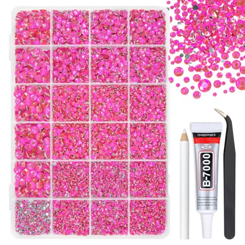 qiipii cristal rose fluo strass 2mm-6mm colle B7000
