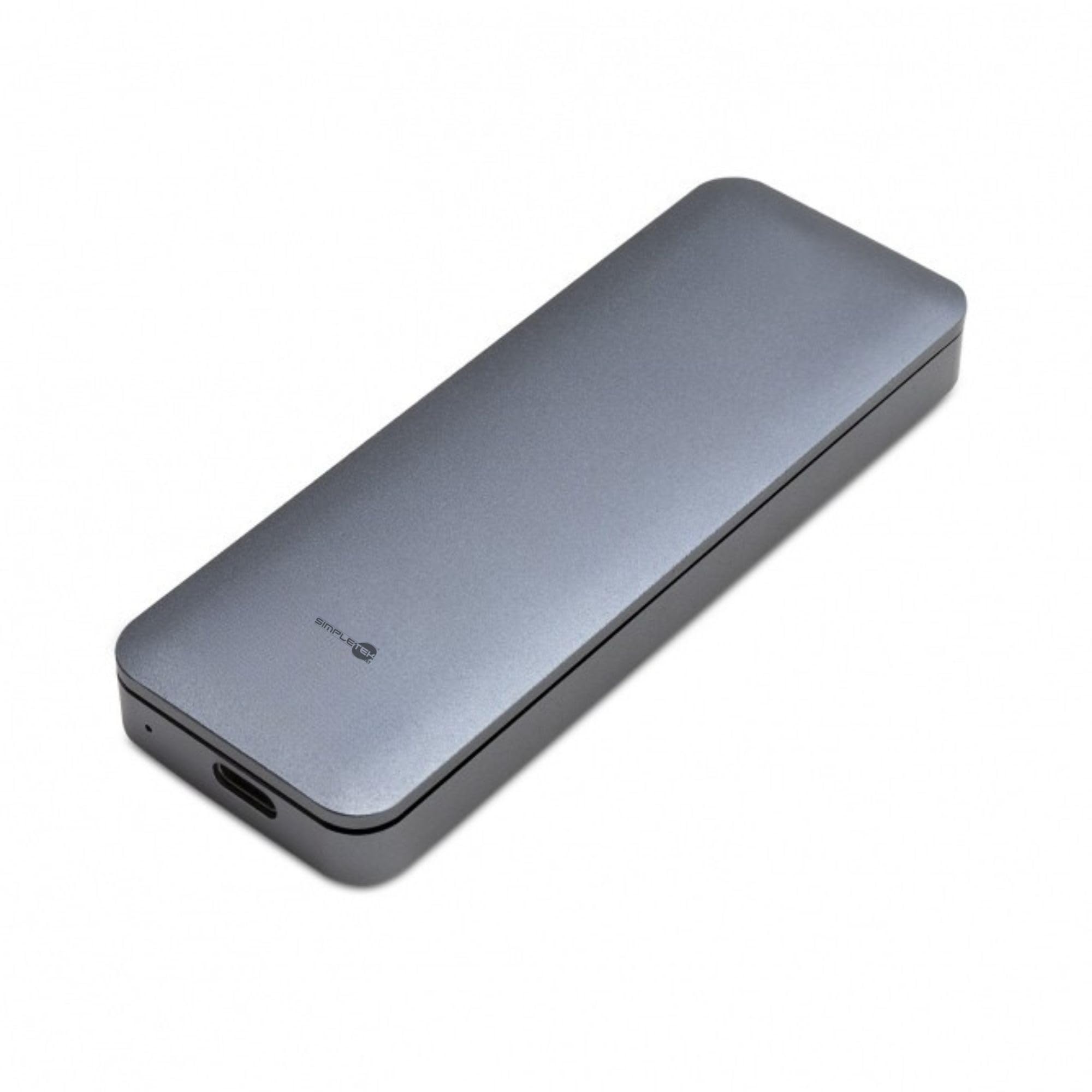 SIMPLETEK - SSD Esterno 240GB M.2 NVMe PCIe | Box USB 3.1 Gen2 (10Gbps) Type-C | Alluminio con Adattatore USB-A | NON SATA
