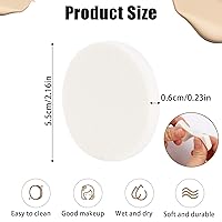 Vista 2 de 50 esponjas de maquillaje redondas blancas para maquillaje facial, esponja cosmética, almohadilla de espuma redonda, maquillaje para ojos y rostros