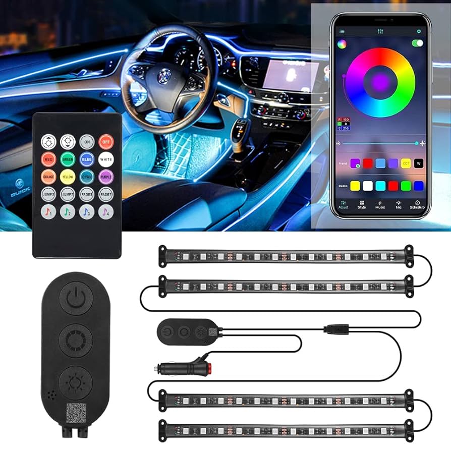 Amazon | 新規 SUPAREE 車用LEDテープ LEDテープライト 12V RGB