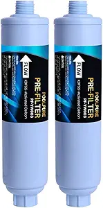 POOLPURE Garden Hose End Pre Filter for Pool, Hot Tub, Spa, Greatly Reduces Chlorine, Heavy Metals, Odor, Fits Any Standard 3/4" Garden Hose Thread, Up to 8,000 Gallons, 1PACK (Pack of 2)