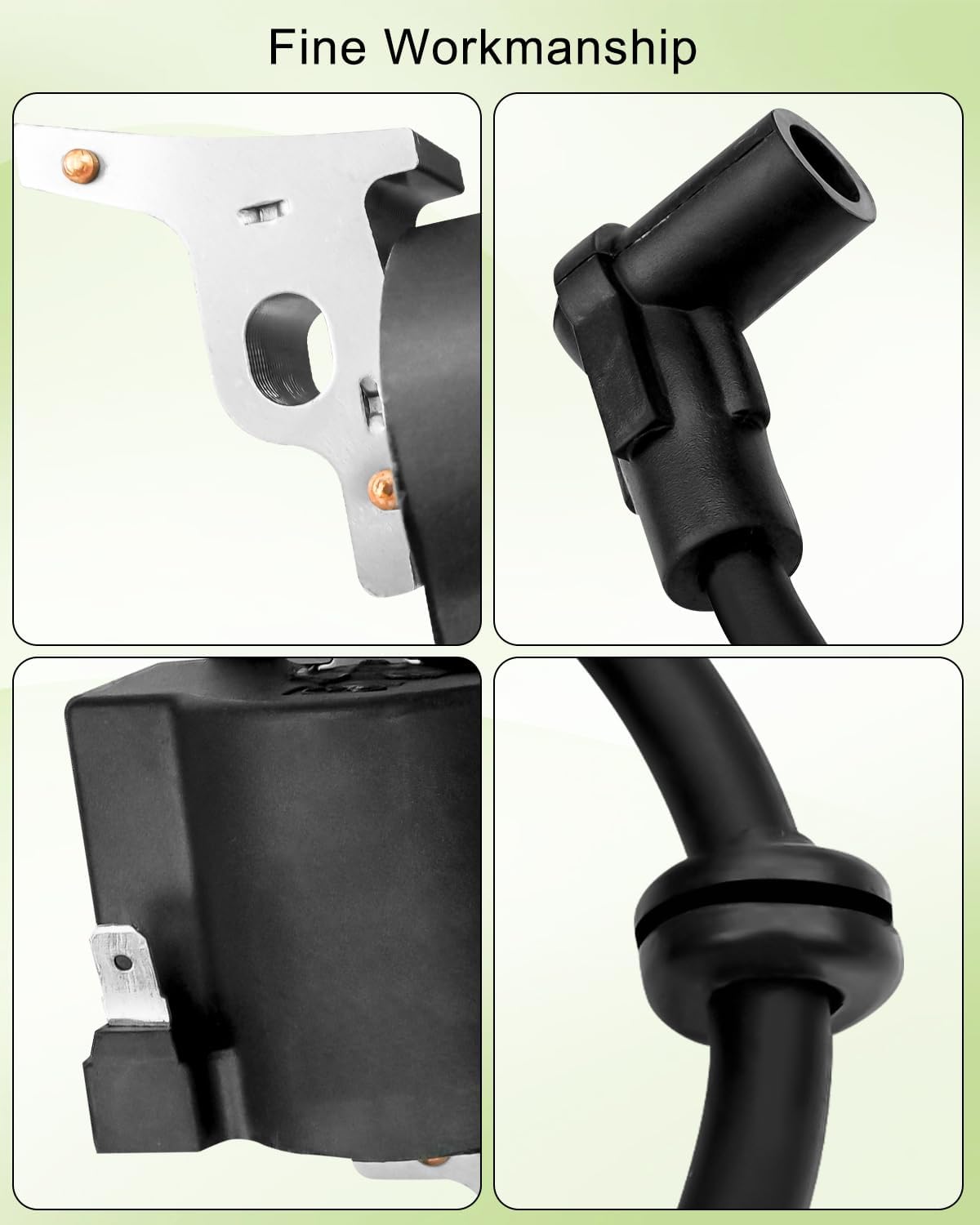 0K63030SRV 0G3324BSRV Ignition Coil Kit Fit for Generac GP15000 GP1500 GP1750 Replace 0G3224A 0G3224B, 2 Pack Ignition Coil with Connecting Cable and Fixing Screws