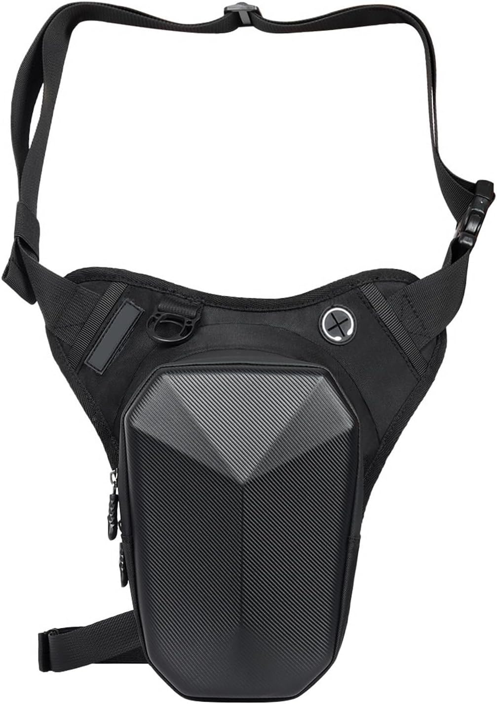 Vechkom Drop Leg Bag Waist Pack - Hip Waterproof Outdoor Adjustable Belt Motorcycle Crossbody Thigh Bag with Quick-Access Storage for Men Women Hiking Cycling Travel Hiking Fishing(Black)