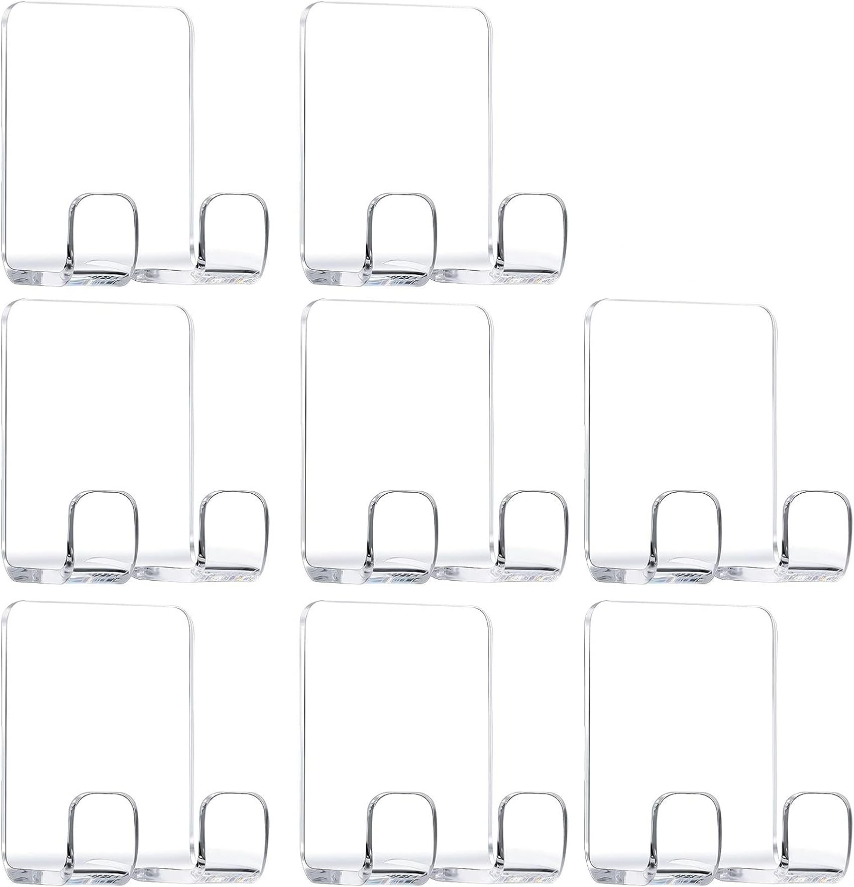 Parikshit Sublimation Acrylic Adhesive Holder Hooks Wall Mounted Hanger Shower Adhesive for Bathroom Kitchen Organizer Stands Pack of 10 pcs