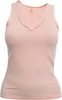 Konoz Women Wide Strap Cotton Top