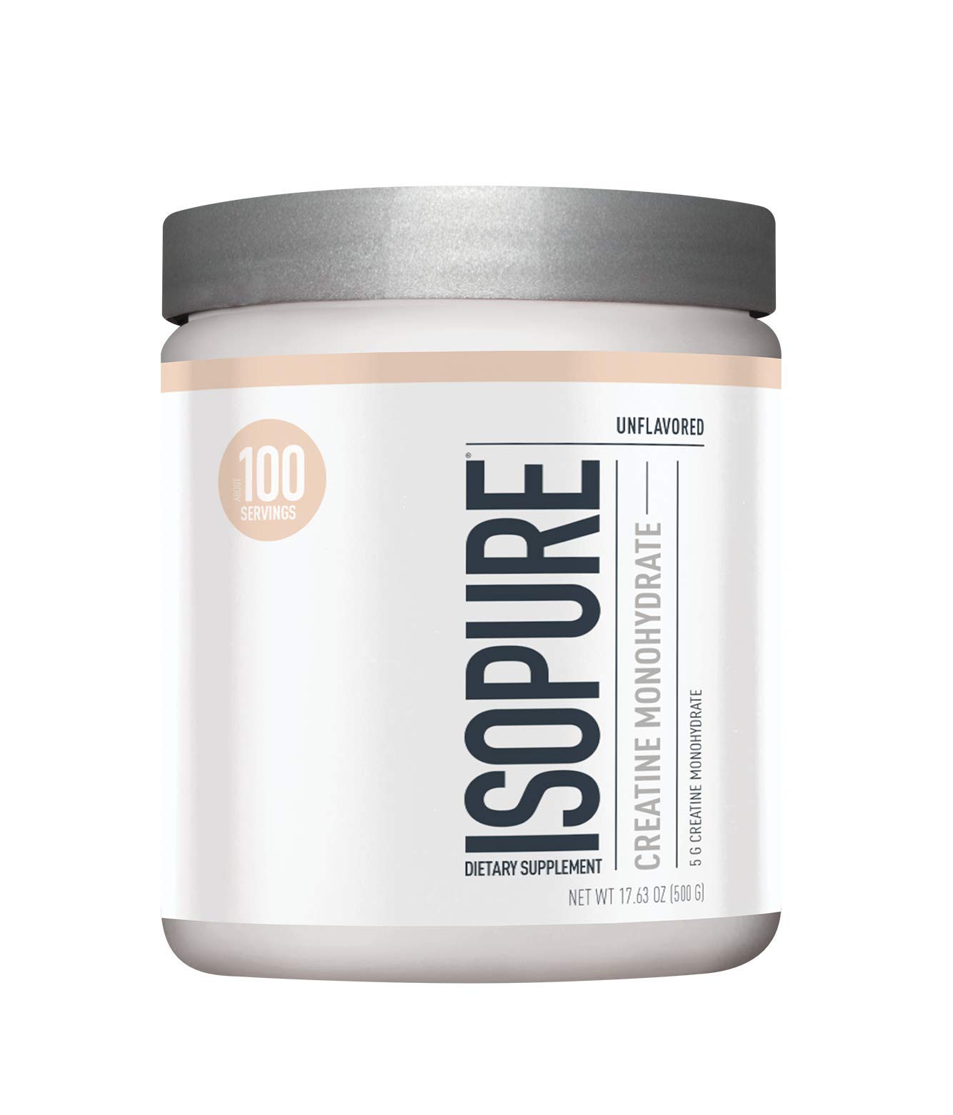 Isopure Unflavored Creatine Monohydrate Powder 500g (Packaging May Vary)