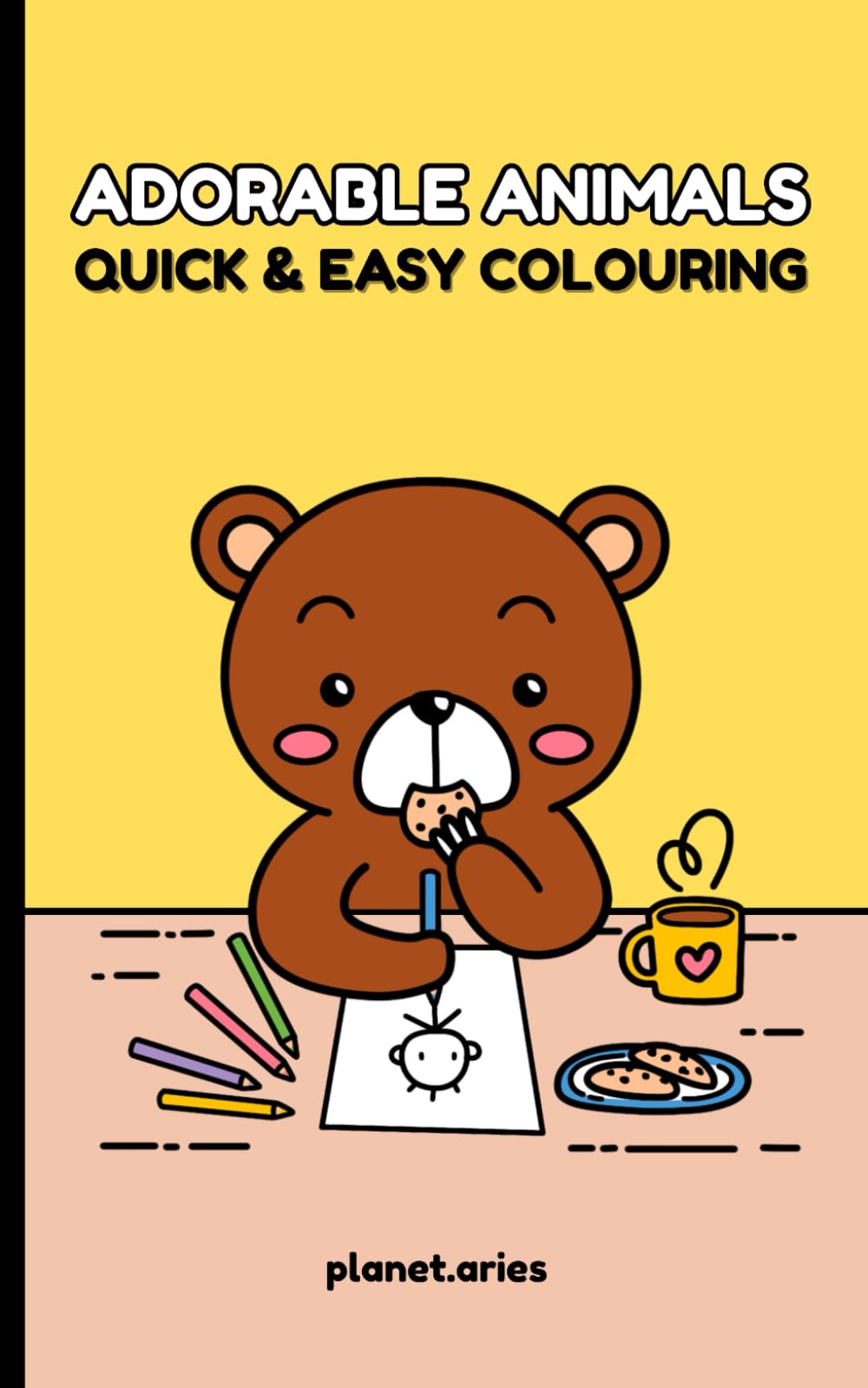Adorable Animals: Quick & Easy Colouring Book | 40 Cute, Simple & Easy Animal Colouring Pages