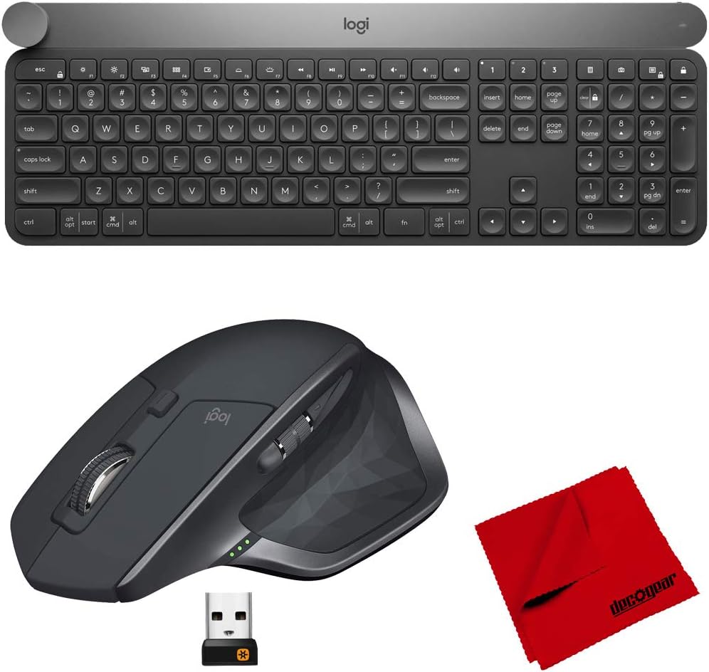 Logitech Craft-Advanced Wireless Keyboard with MX Master 2S Wireless Mouse Bundle