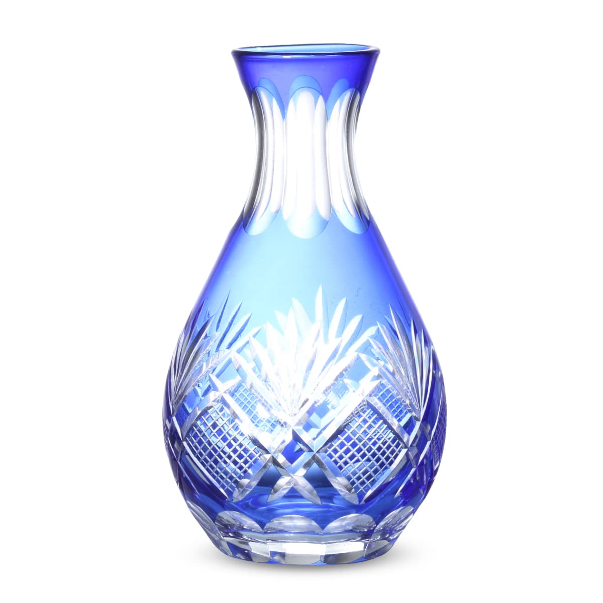 Amazon｜J-kitchens 切子 日本酒 徳利 Φ43xH143mm 290cc 華と矢 ブルー