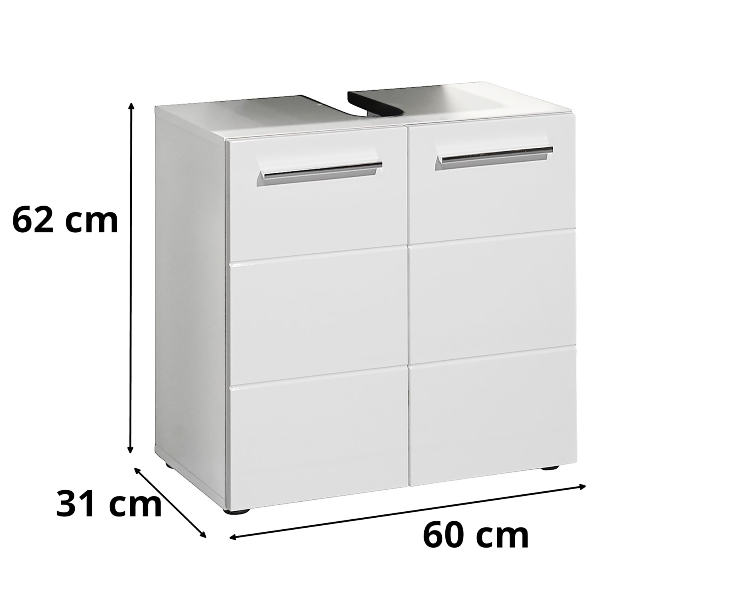 moebel-dich-auf Badezimmer Badmöbel Vail Korpus Viking Oak 5-St., Hochschrank, Spiegelschrank, Wbu, Set 1 (Weiß Hochglanz)