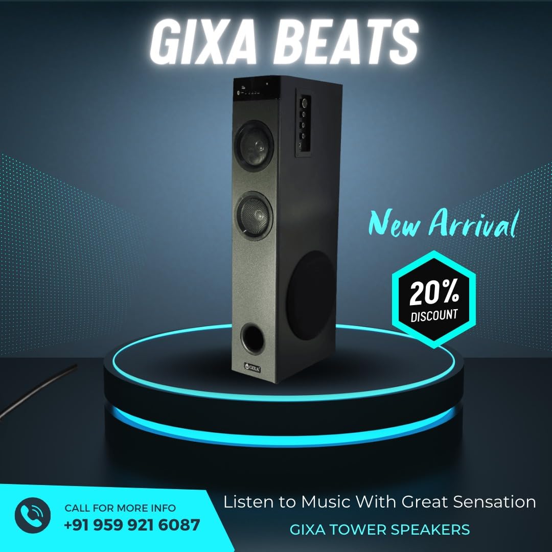 GIXA Beat | 8000 Watts PMPO Tower Speaker Price: Buy GIXA Beat