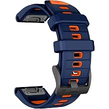 22mm Quick Fit Strap for Fenix 8 47mm/Epix Pro 47mm/Fenix 7 Pro/Fenix 7/Fenix 6 Pro/Fenix 6/Fenix 5/Fenix EPIX Gen2, Soft Silicone Replacement Band for Forerunner 965/955/945/935/Approach S62
