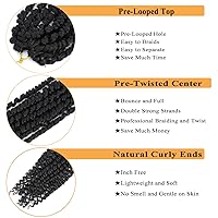 Vista 4 de Cabello Corto PassionTwist de 8 Pulgadas Cabello Pre-retorcido Passion Twists Cabello de Ganchillo Pre-enrollado Cabello Rizado de Ganchillo para 1b