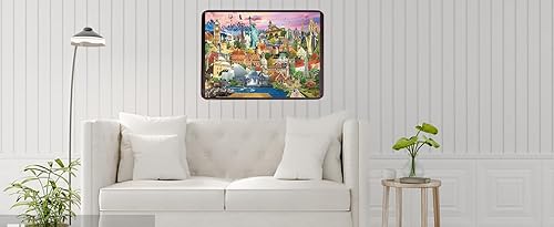 Miniatura 8 de Rompecabezas de 500 piezas para adultos, rompecabezas de arquitectura de renombre mundial, 27 x 20 pulgadas, forma única, difícil y desafiante,