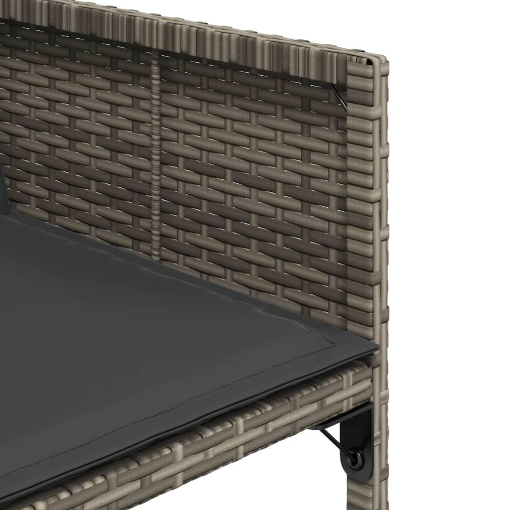 ShGaxin Set Sala da pranzo giardino 9 pezzi e cuscini in rattan sintetico Grigio, Set Tavolo e Sedie Giardino, Tavolo Terrazza Esterno e Sedie, Set Terrazza, Mobili da Giardino Esterno - 3278089