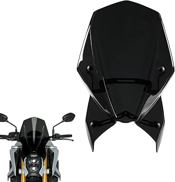 Motorcycle Windshield Deflector with Bracket Double Bubble Windscreen Fit for GSX-S1000 GSX-S950 2021-2025 Wind Shield Screen Visor Flyscreen, Black