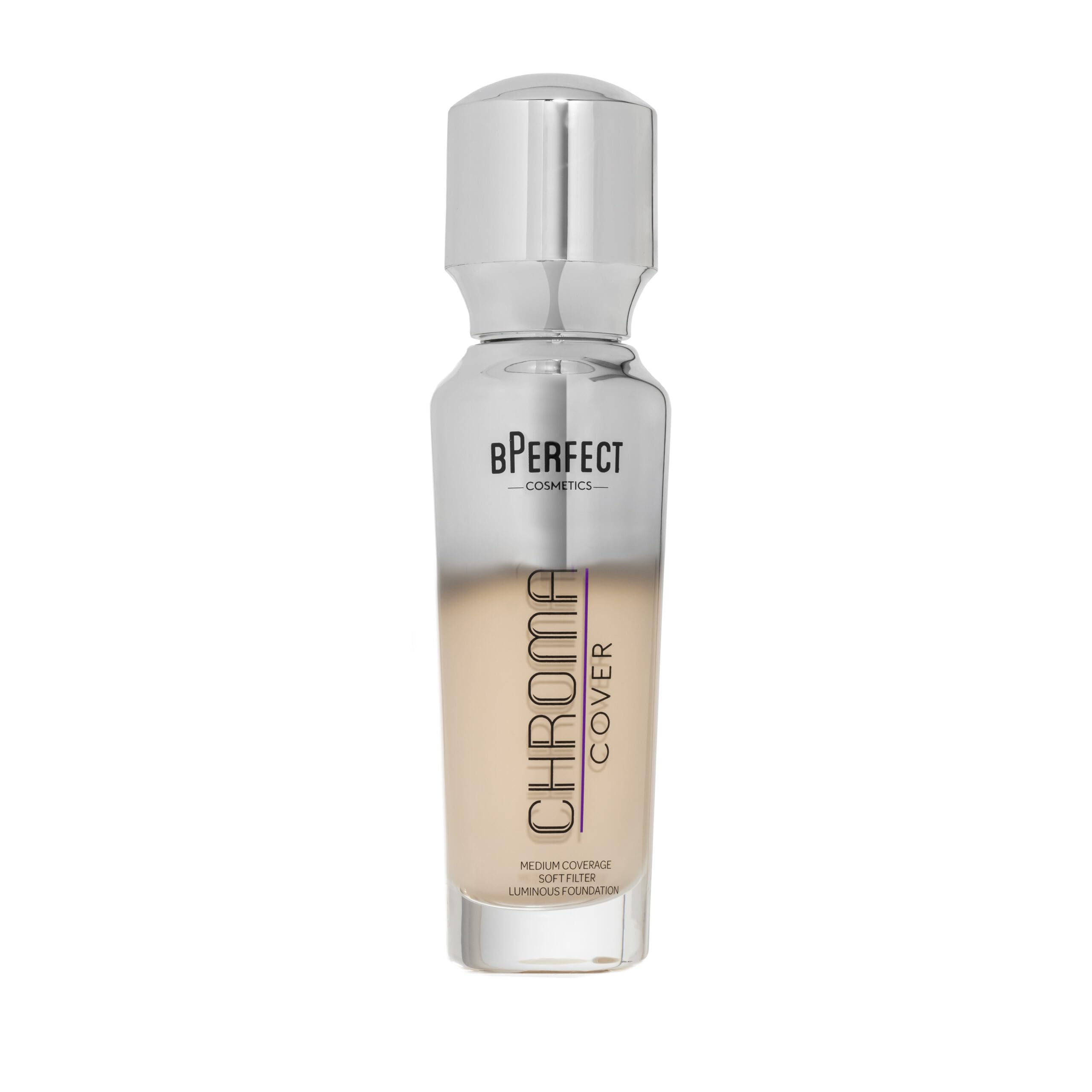 BPerfect Chroma Cover Luminous Foundation - Radiant Filter Finish, Buildable Coverage - Shade 6 - W2 Light Yellow Tone