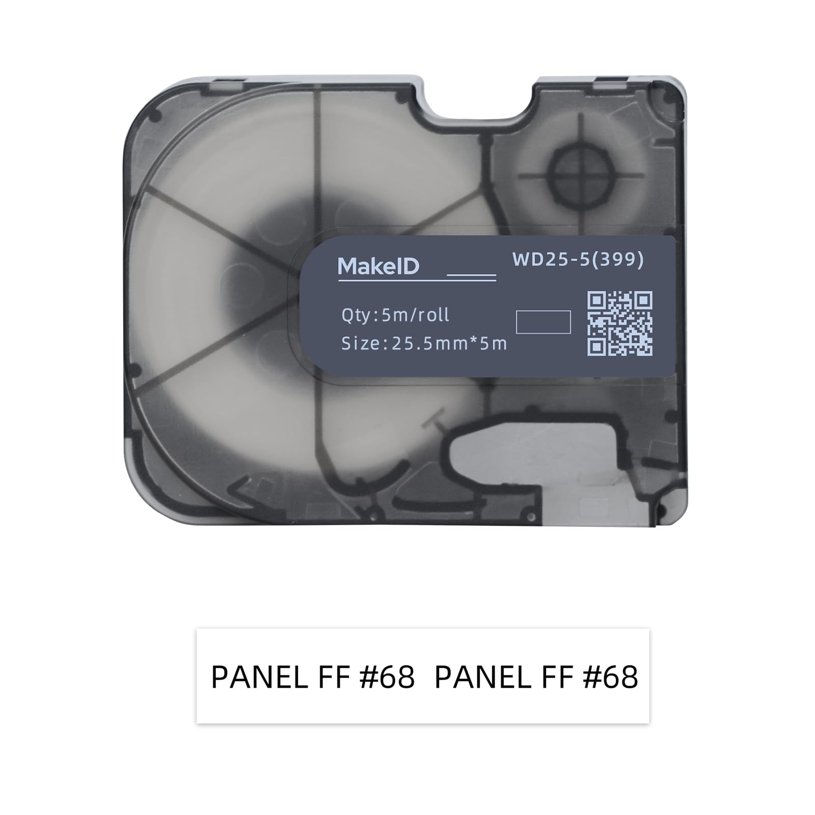 MakeID P31S Multi-Purpose Nylon Labels with Ribbon Industrial Label Maker - Versatile Continuous Labels for Wire Marking, General ID, Laboratory, and DataCom