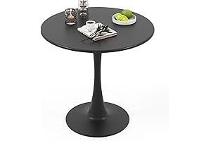 Giantex Indoor Bistro Table | 32" Round Modern Tulip Kitchen Table w/...