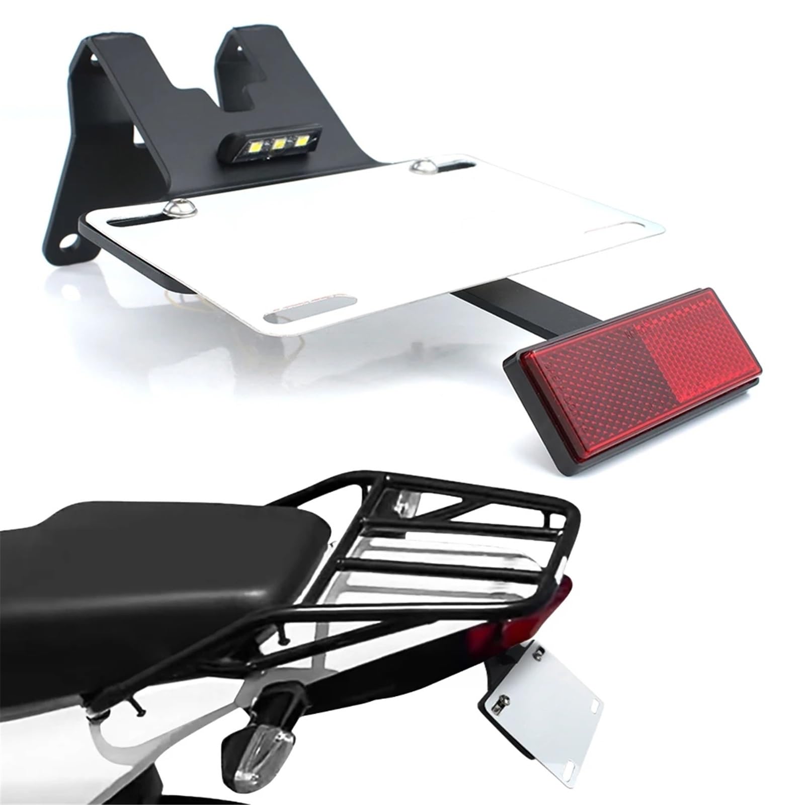 Compatibile Con XR150L 2023-2024 Il Supporto Per Targa Per Moto Kit Eliminatore Posteriore Con Sostituzione Luce Attacco Targa Moto(With Reflector)
