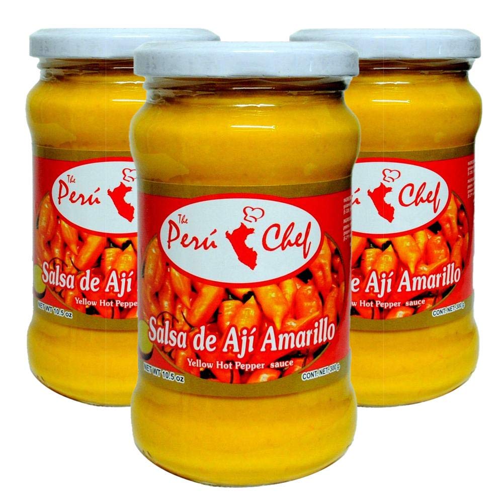 Peru Chef Aji Amarillo Hot Yellow Pepper Sauce - 10.5 oz - 3 Pack by Peru Chef